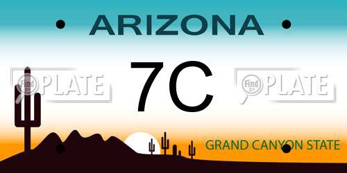 7C Arizona License Plate