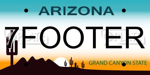 7FOOTER Arizona License Plate