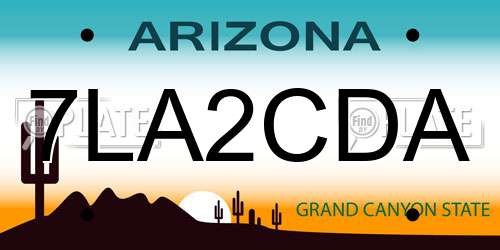 7LA2CDA Arizona License Plate