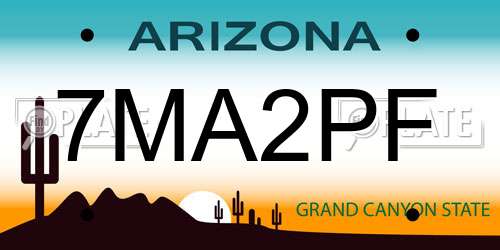 7MA2PF Arizona License Plate