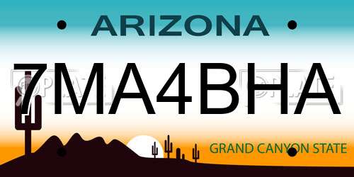 7MA4BHA Arizona License Plate