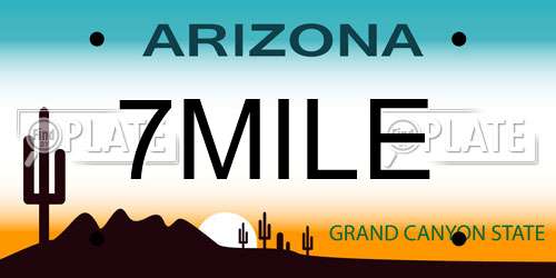7MILE Arizona License Plate