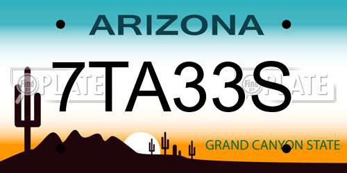 7TA33S Arizona License Plate