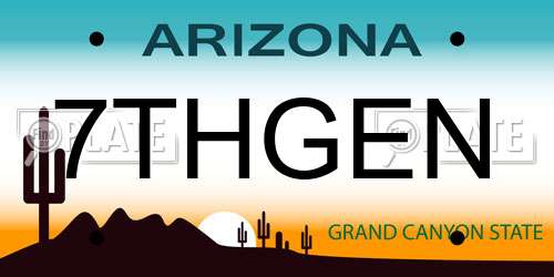 7THGEN Arizona License Plate