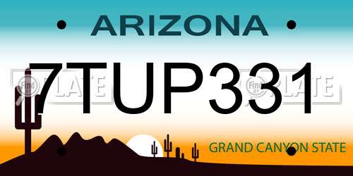 7TUP331 Arizona License Plate