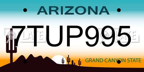 7TUP995 Arizona License Plate