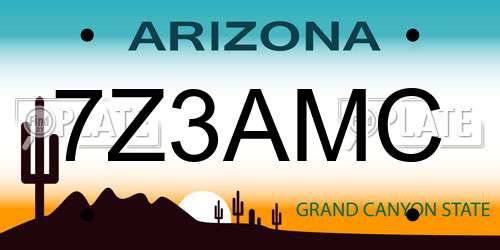 7Z3AMC Arizona License Plate