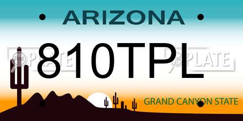 810TPL Arizona License Plate