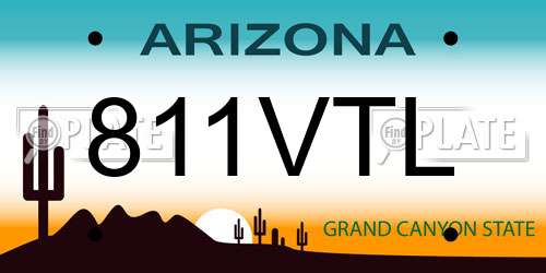 811VTL Arizona License Plate