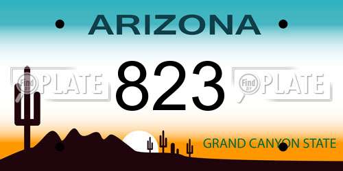 823 Arizona License Plate