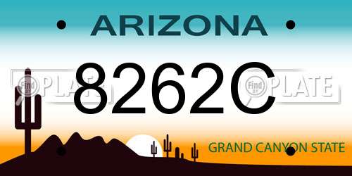 8262C Arizona License Plate