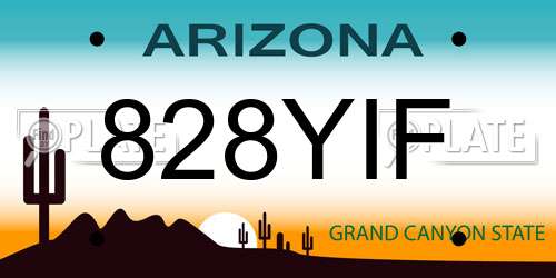828YIF Arizona License Plate