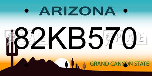 82KB570 Arizona License Plate