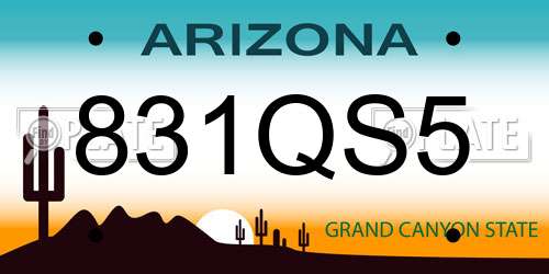 831QS5 Arizona License Plate