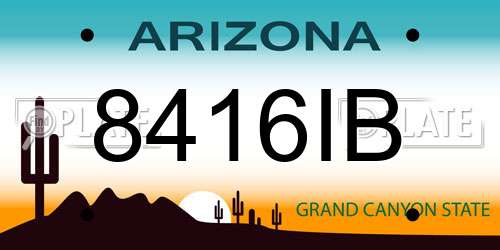 8416IB Arizona License Plate