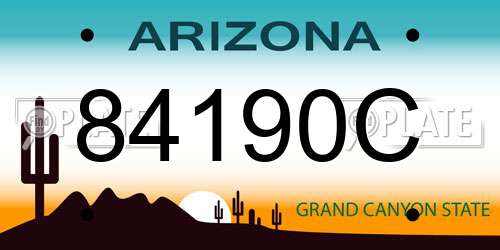 84190C Arizona License Plate