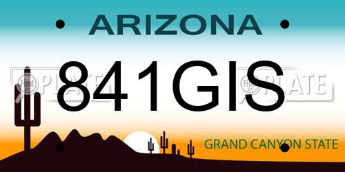 841GIS Arizona License Plate