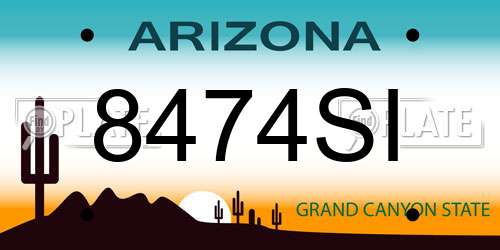 8474SI Arizona License Plate