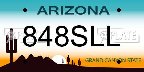 848SLL Arizona License Plate