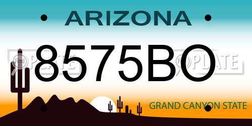 8575BO Arizona License Plate