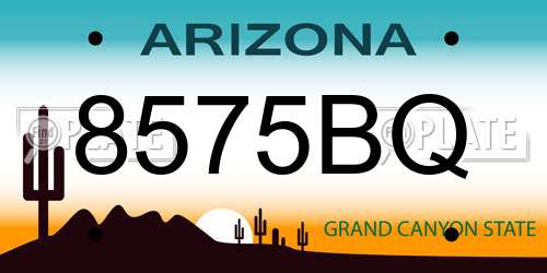 8575BQ Arizona License Plate