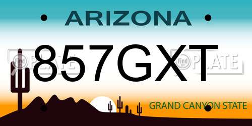 857GXT Arizona License Plate