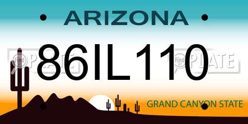 86IL110 Arizona License Plate