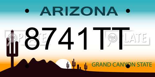 8741TT Arizona License Plate