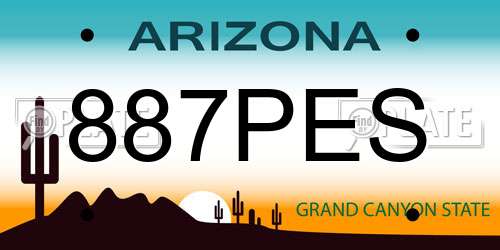 887PES Arizona License Plate