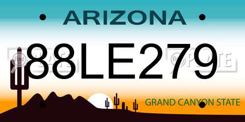 88LE279 Arizona License Plate