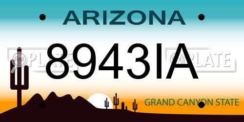 8943IA Arizona License Plate