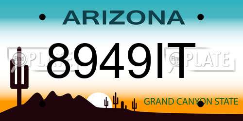8949IT Arizona License Plate