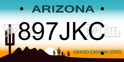 897JKC Arizona License Plate
