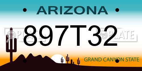 897T32 Arizona License Plate