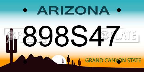 898S47 Arizona License Plate