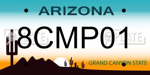 8CMP01 Arizona License Plate