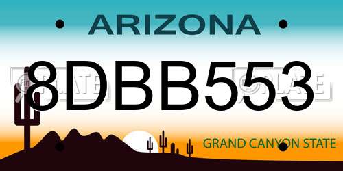 8DBB553 Arizona License Plate