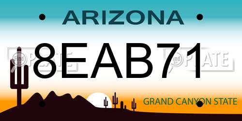 8EAB71 Arizona License Plate