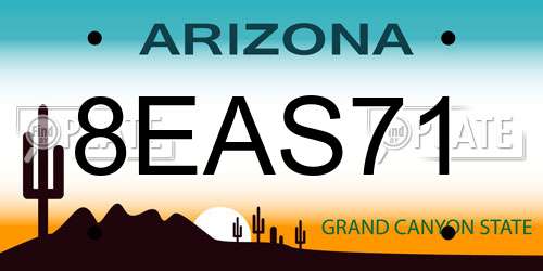 8EAS71 Arizona License Plate