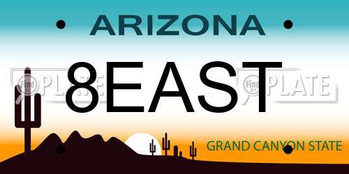 8EAST Arizona License Plate