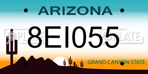 8EI055 Arizona License Plate