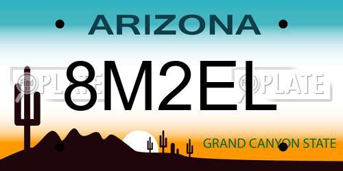8M2EL Arizona License Plate