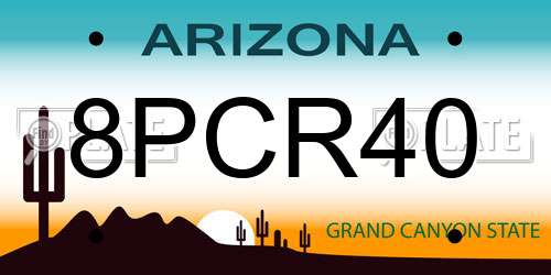 8PCR40 Arizona License Plate