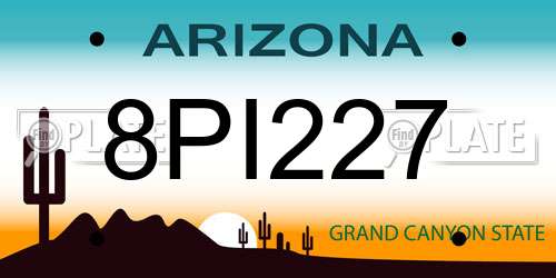 8PI227 Arizona License Plate