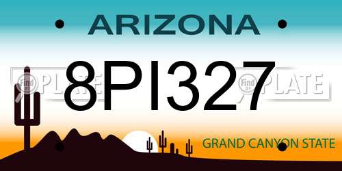 8PI327 Arizona License Plate