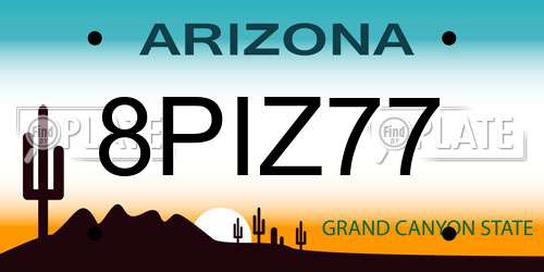8PIZ77 Arizona License Plate