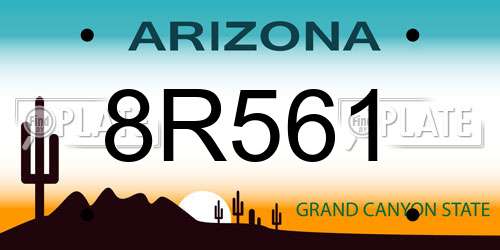 8R561 Arizona License Plate