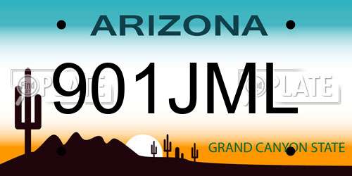 901JML Arizona License Plate