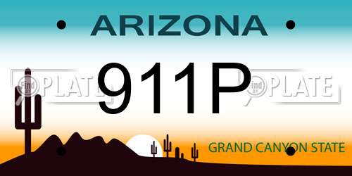 911P Arizona License Plate