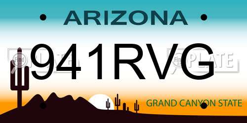 941RVG Arizona License Plate